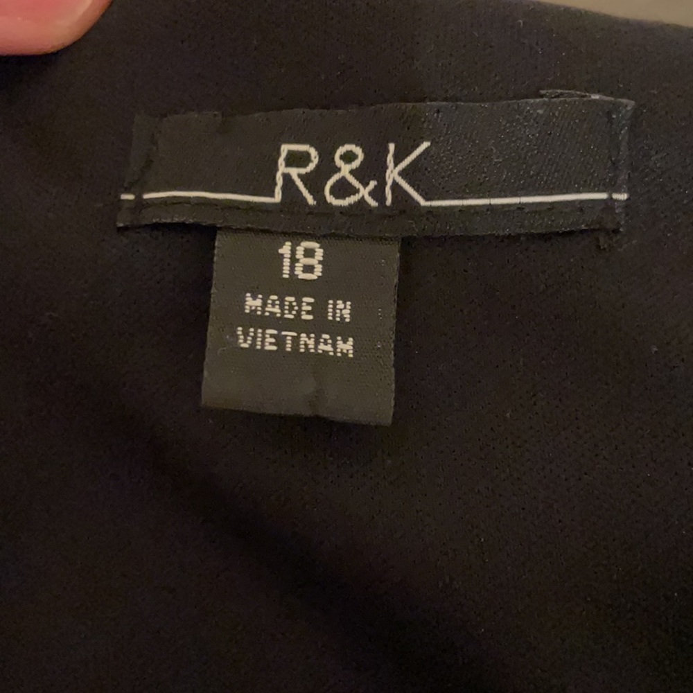 R&K Women’s Patterned Shift Dress-Black-Size 18 - Picture 5 of 5